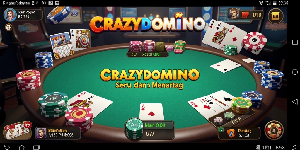 Tampilan menawan dari gameplay Poker di CRAZYDOMINO.