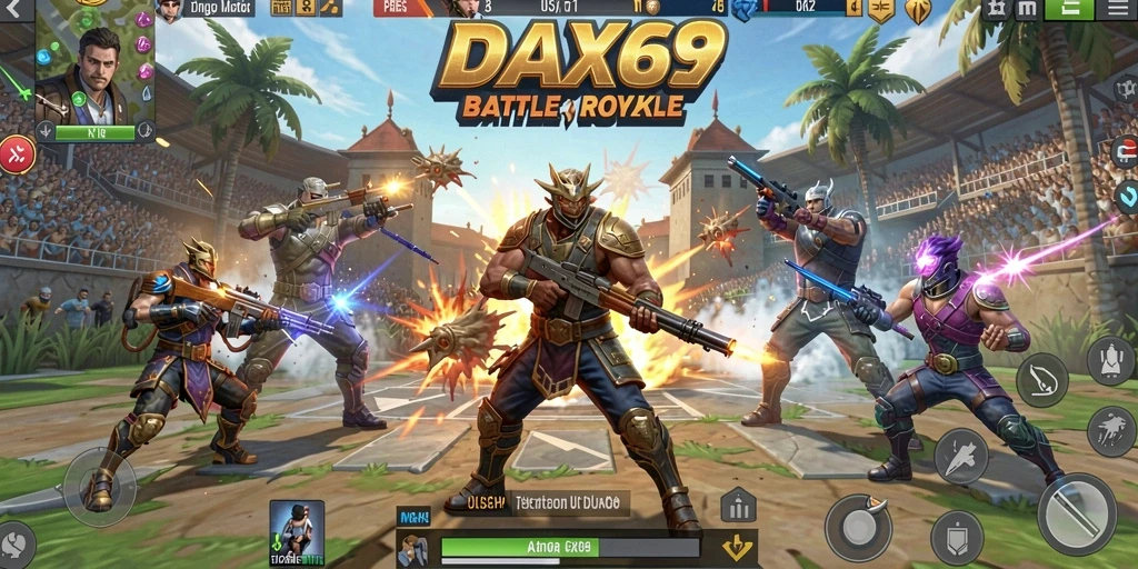 Gameplay Battle Royale di DAX69 yang mendebarkan dan penuh aksi.