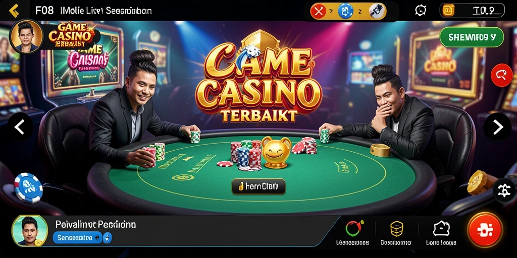 Tampilan permainan Live Casino yang mendebarkan di F08.