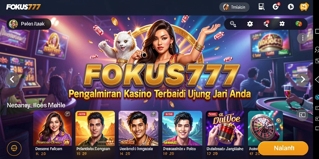 Tampilan gameplay FOKUS777 yang menarik dan mendebarkan di layar.