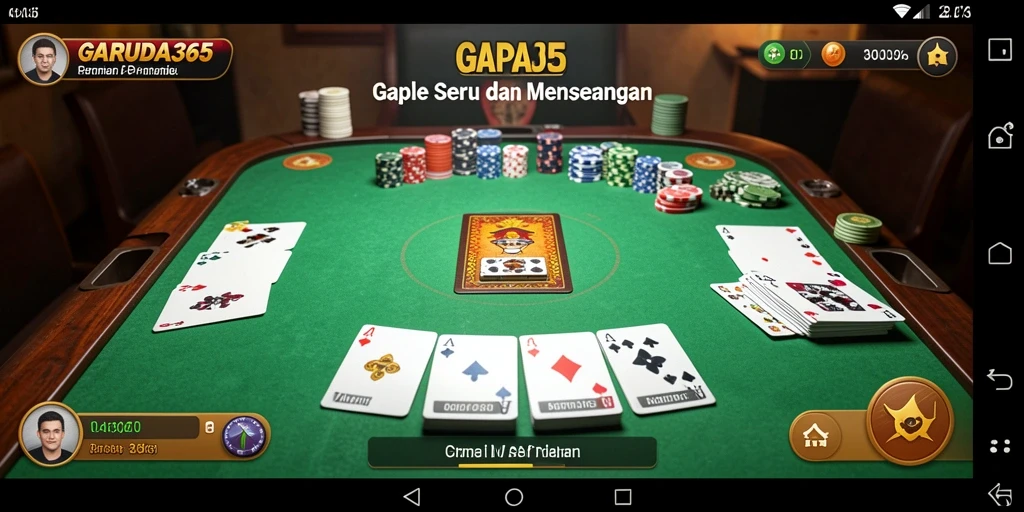Screenshot gameplay menarik GARUDA365 yang menggambarkan keseruan Gaple.
