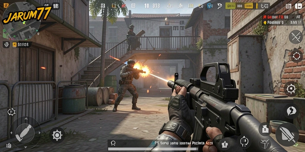 Tampilan gameplay <strong>JARUM77</strong> yang dinamis dan penuh aksi.