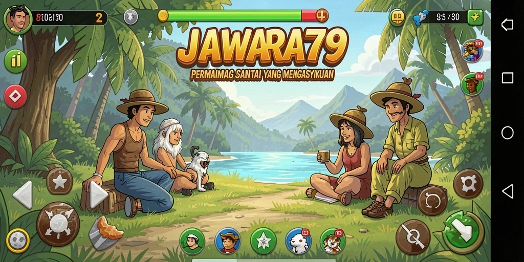 Tampilan gameplay JAWARA79 yang penuh warna dan menarik.