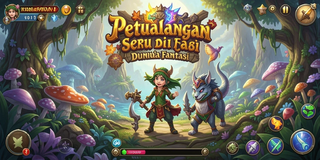 Menampilkan tampilan gameplay seru di dunia petualangan KAGANDAN.