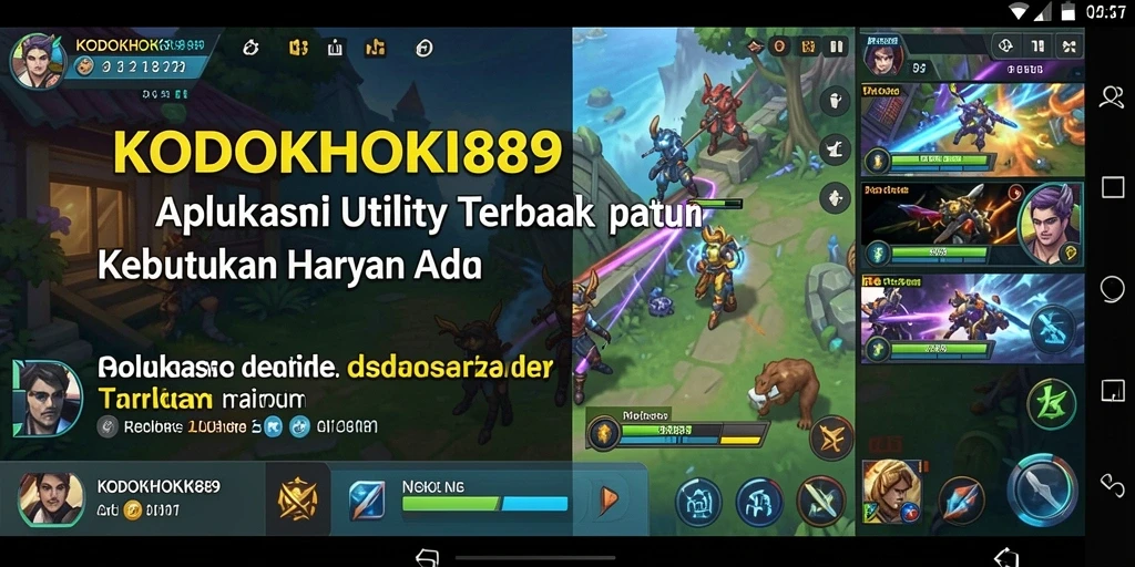 Tampilan utama KODOKHOKI889 menunjukkan berbagai fitur Utility yang bermanfaat.