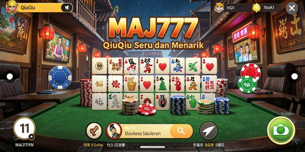 Tampilan menarik dari gameplay QiuQiu di MAJ777.