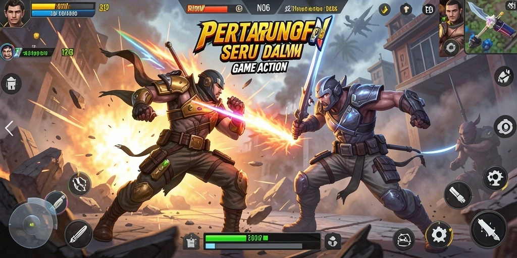 Screenshot N06 menampilkan aksi intens dan grafis yang menakjubkan.
