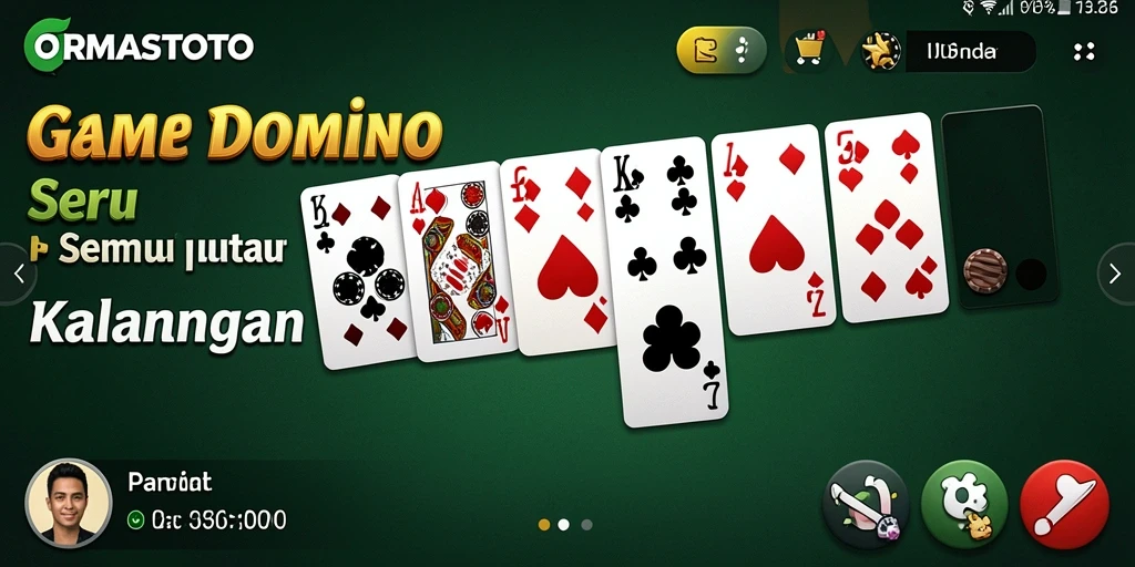 Tampilan menarik dari gameplay domino di ORMASTOTO.