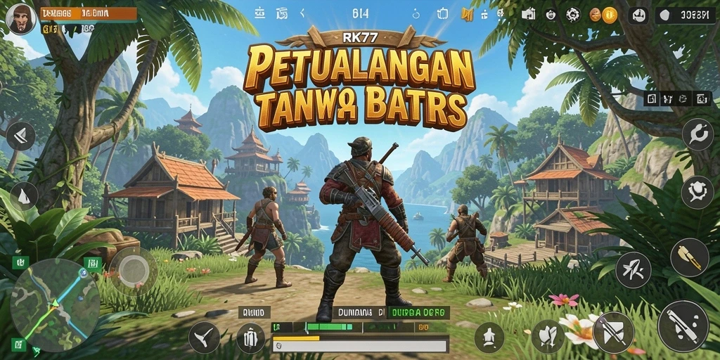 Screenshot gameplay RK77 menampilkan dunia terbuka yang menakjubkan dan imersif.