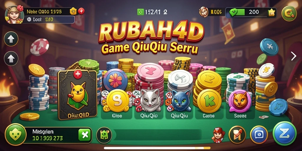 Tampilan seru gameplay QiuQiu di RUBAH4D.