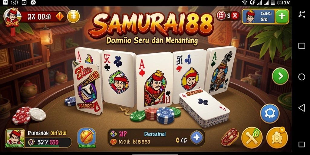 Tampilan gameplay Domino yang menarik dalam SAMURAI88.