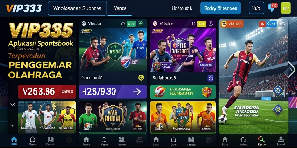 Tampilan gameplay menarik dan interaktif dari aplikasi VIP333 Sportsbook.