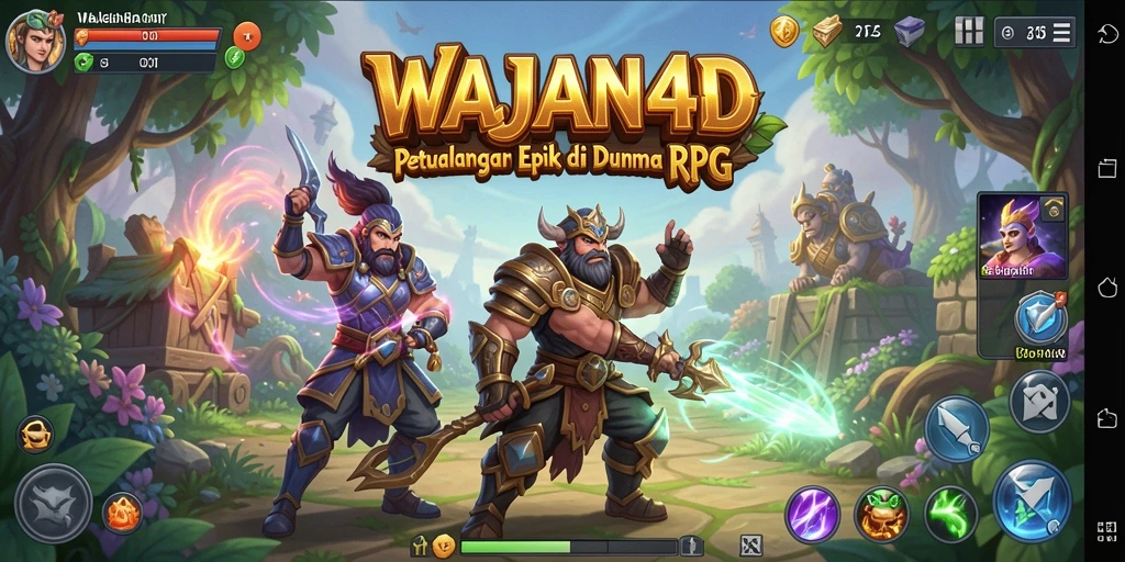Screenshot gameplay WAJAN4D menunjukkan aksi pertarungan yang intens.