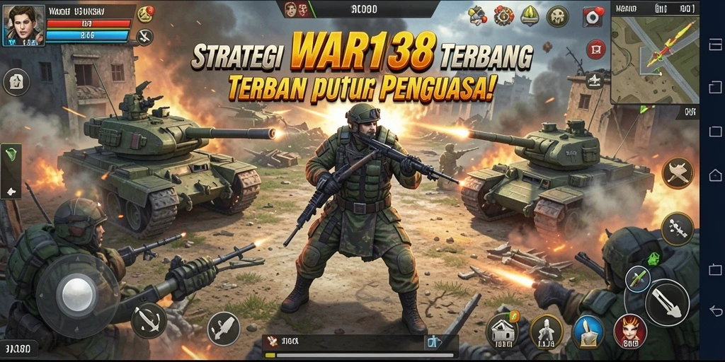Tangkapan layar dari gameplay strategis di WAR138.
